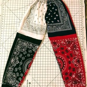 Bandanna crop top pants set